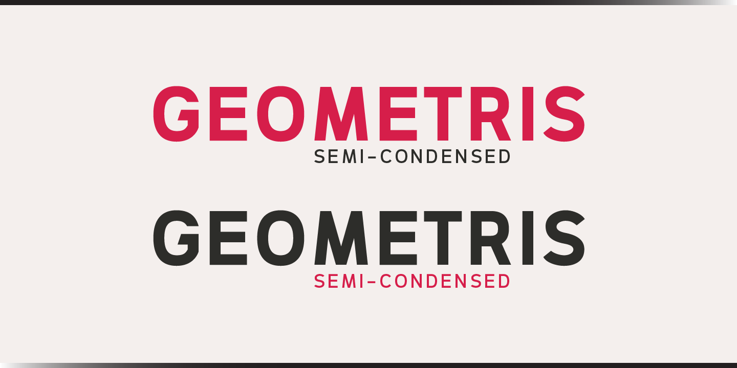 Пример шрифта Geometris Semi-Condensed #1